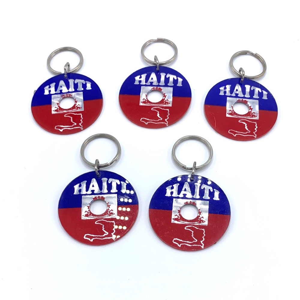 HAITI (5) Island Vintage Mini CD KeyChain Souvenir